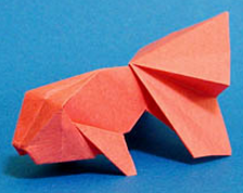 風情ある金魚を色鮮やかな折り紙で折る